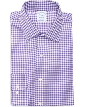 Brooks Brothers Regular Fit Non-Iron Cotton Button-Down Shirt - Blue