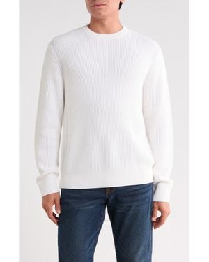 Vince Arrowhead Stitch Crewneck Sweater - White