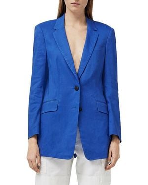 Rag & Bone Charles Linen Blend Blazer - Blue