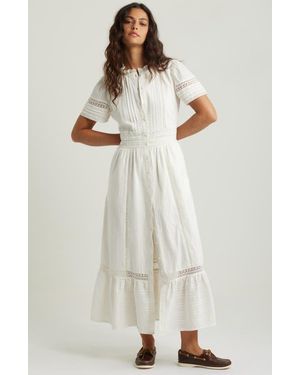 Treasure & Bond Lace Trim Maxi Dress - Natural