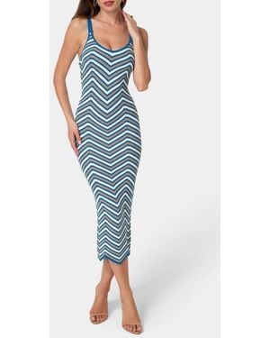 Bebe 3D Flower Embroidered Midi Dress | Lyst
