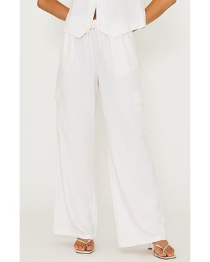 Beach Riot Amara Cover-Up Cargo Pants - White