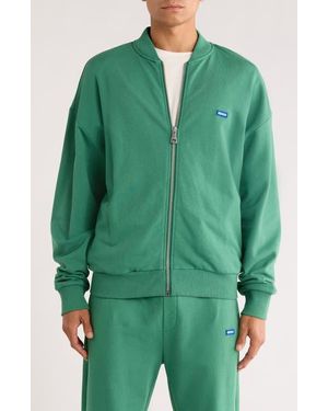 HUGO Narane Cotton Bomber Jacket - Green