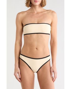 Vince Bandeau Bikini Top & Bottoms Set - Natural