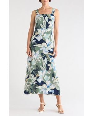 Connected Apparel Sleeveless Maxi Dress - Green