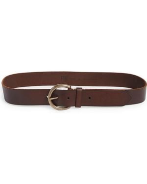 Frye Flat Leather Belt - Brown