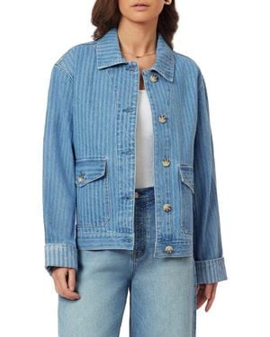 Scotch & Soda Stripe Denim Chore Jacket - Blue