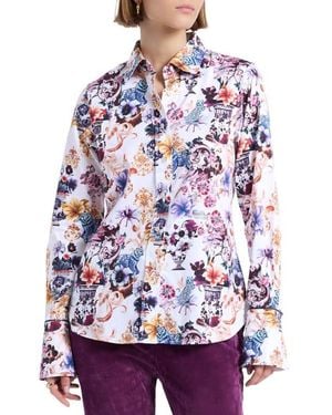 Robert Graham Priscilla Long Sleeve Woven Shirt - Red