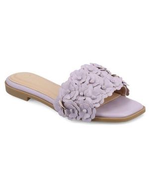 Journee Collection Azalea Slide Sandal - Purple
