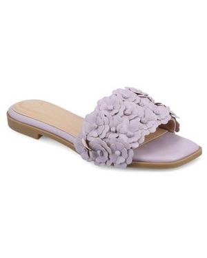 Journee Collection Azalea Slide Sandal - Purple
