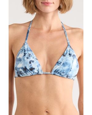 GOOD AMERICAN String Bikini Top - Blue