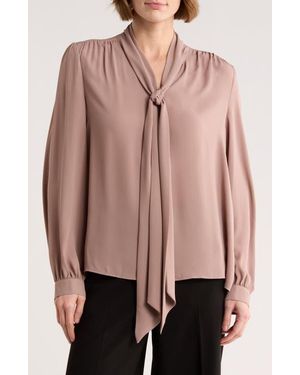 Gemma  Jane Tie Neck Georgette Top - Pink
