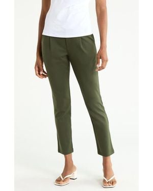 Tahari Ponte Ankle Pants - Green
