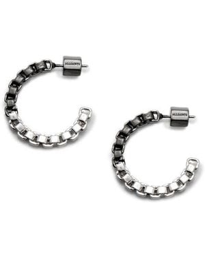 AllSaints Ombré Box Chain Hoop Earrings - Metallic