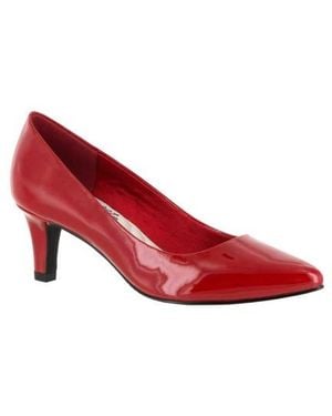 Easy Street Pointe Patent Leather Pumps - Red