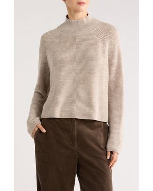 Eileen Fisher Wool Turtleneck Sweater - Natural