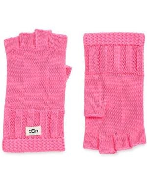 UGG Knit Fingerless Gloves - Pink