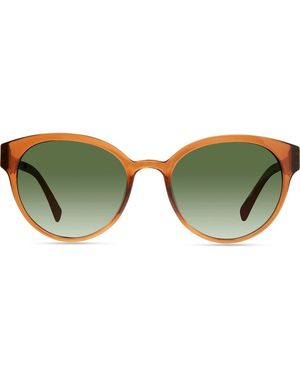 Eco Avala 53Mm Polarized Round Sunglasses - Green