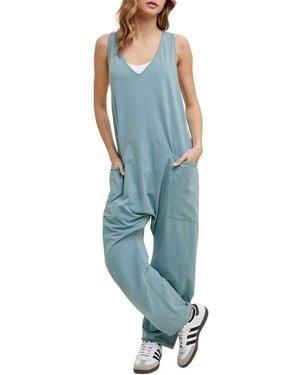 Wishlist Drop Sleeveless Romper - Blue