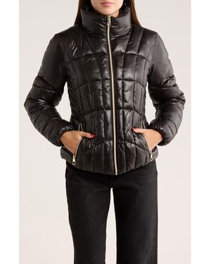 BCBGeneration Zip Corset Puffer Jacket - Black