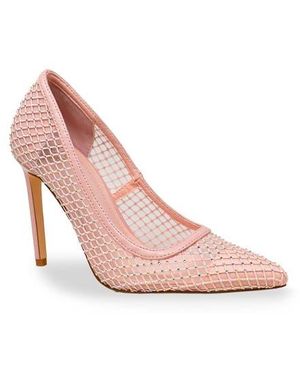 In Touch Footwear Amalia Rhinestone Mesh Pump - Pink