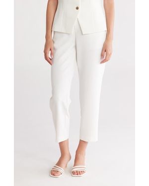 Gemma Jane Effortless Crop Straight Leg Pants - White