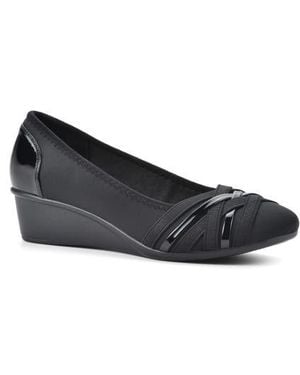 White Mountain Bowie Wedge Pump - Black