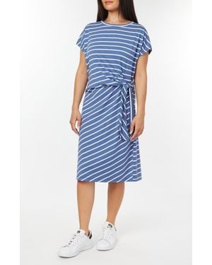C&C California Oakley Side Tie T-Shirt Dress - Blue