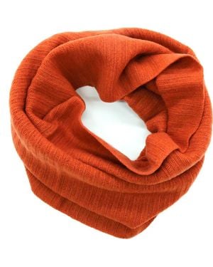 Portolano Cozy Cashmere Knit Neck Warmer - Orange