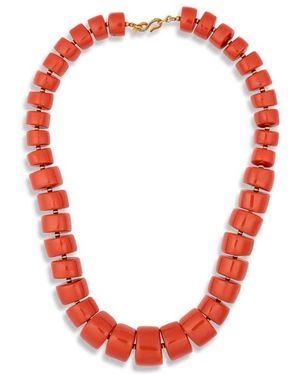 Kenneth Jay Lane Beaded Necklace - Red