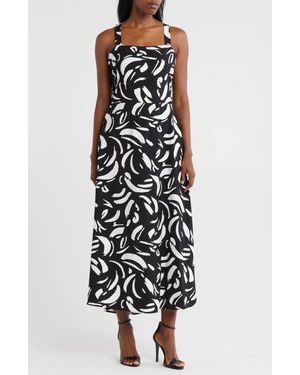 Loveappella Tie Back Midi Dress - Black