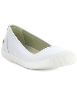 Softinos Fly London Ilsa Ballet Flat - White