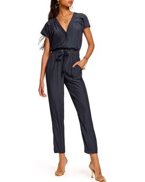 Ramy Brook Aletha Short Sleeve Jumpsuit - Blue