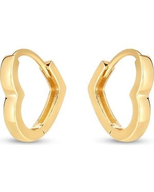KARAT RUSH Heart Hoop Earrings - Metallic