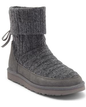 UGG Classic Mini Cable Knit Bootie - Gray