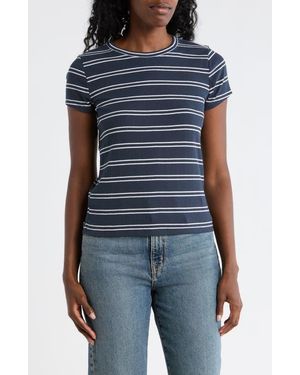 Splendid Stripe Rib T-Shirt - Blue