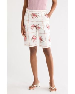 Longchamp Floral Bermuda Shorts - Red
