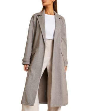 River Island Jersey Open Front Duster - Brown