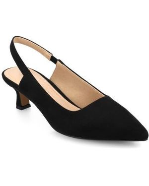 Journee Collection Paulina Slingback Pump - Black