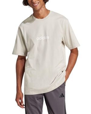 adidas Essentials Linear Jersey Graphic T-Shirt - White