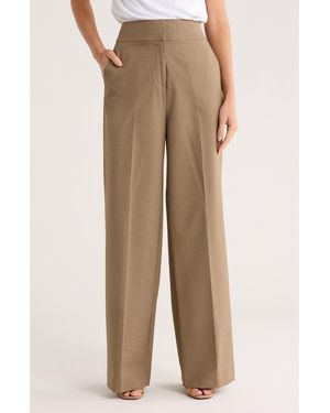 Calvin Klein Check Straight Leg Pants - Brown