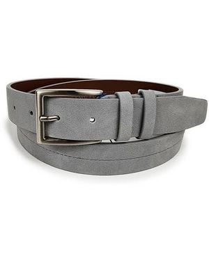 Vince Camuto Center Stitch Leather Belt - Gray