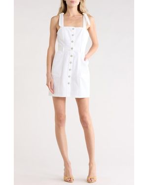 Cinq À Sept Shayla Tie Strap Denim Minidress - White