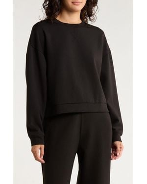 X By Gottex Scuba Knit Activewear Sweatshirt - Black
