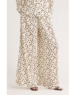 L'Agence Lillian Wide Leg Pants - Natural