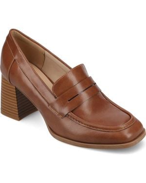 Journee Collection Malleah Loafer Pump - Brown