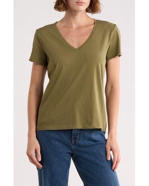 Madewell Softfade V-Neck Tee - Green