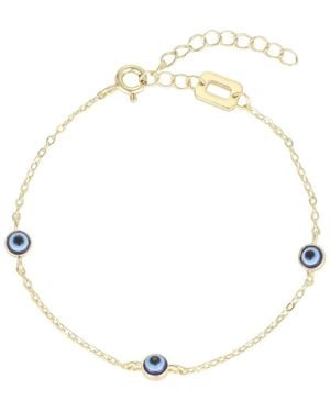 Adornia Evil Eye Chain Bracelet - Metallic