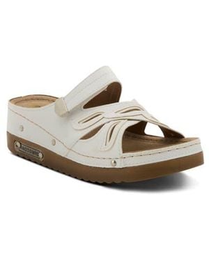 Flexus by Spring Step Cutout Slide Sandal - White