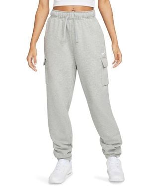 Nike Oversize Fleece Cargo Sweatpants - Gray